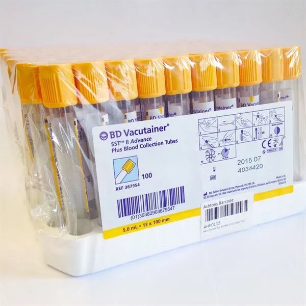 SST II Vacutainer Blood Collection Tube